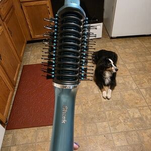 Shark Blue and Black Hair Styling Brush